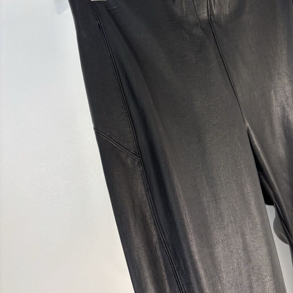Nordstrom High Waist Faux Leather Hybrid Leggings Pants Women’s Large Black - Picture 4 of 8